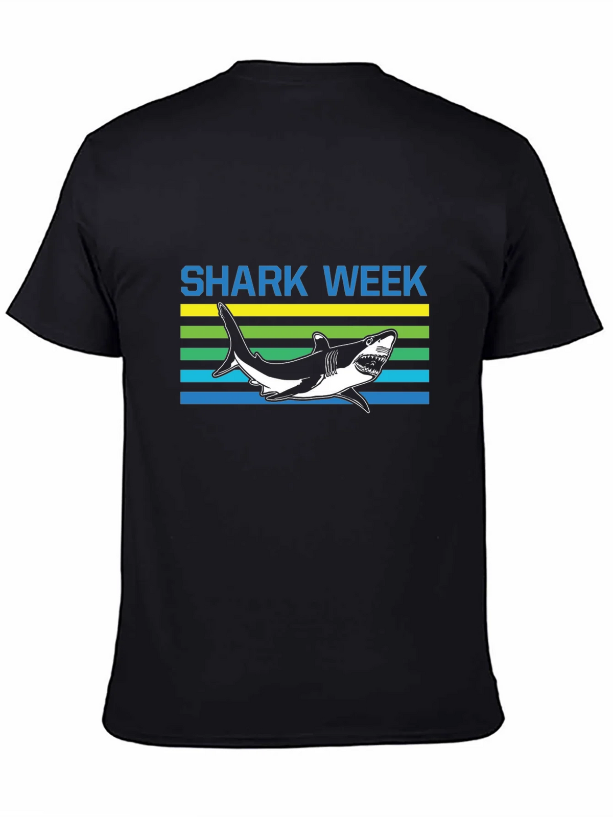 Shark Week Graphic Tee - Mens Short Sleeve Black T-Shirt