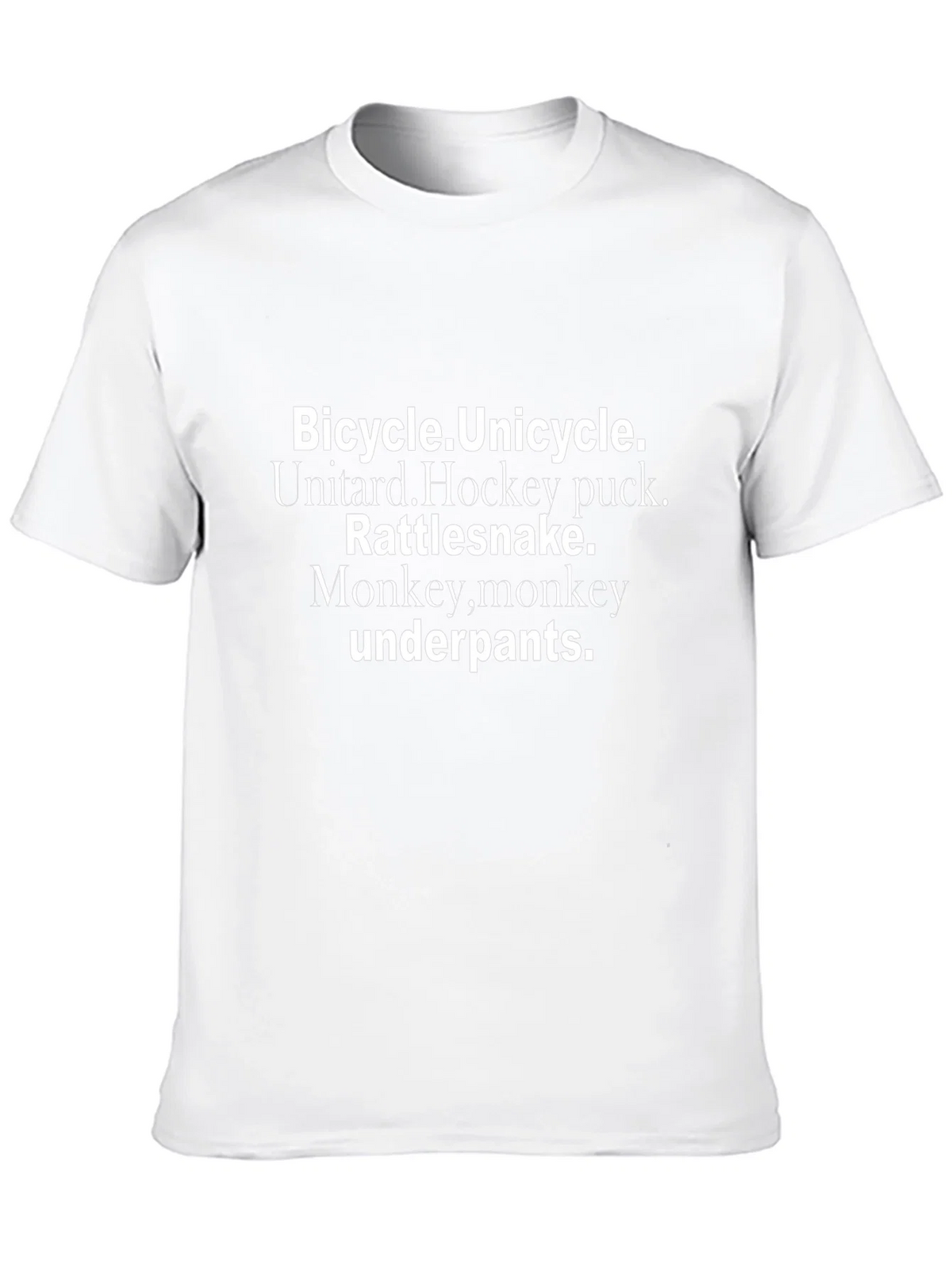 Bicycle Unicycle Underpants Novelty T-Shirt