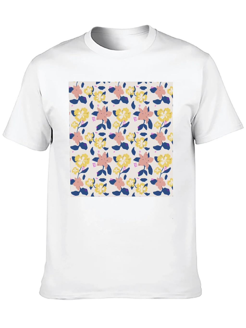 Floral Pattern Tee - Stylish Comfort