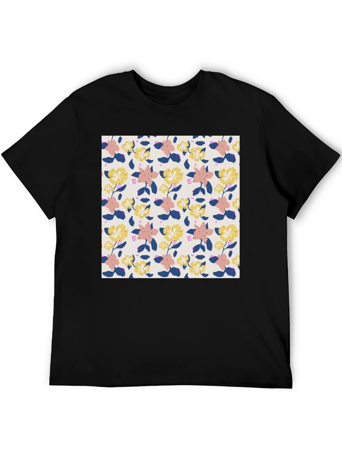 Floral Pattern Tee - Stylish Comfort