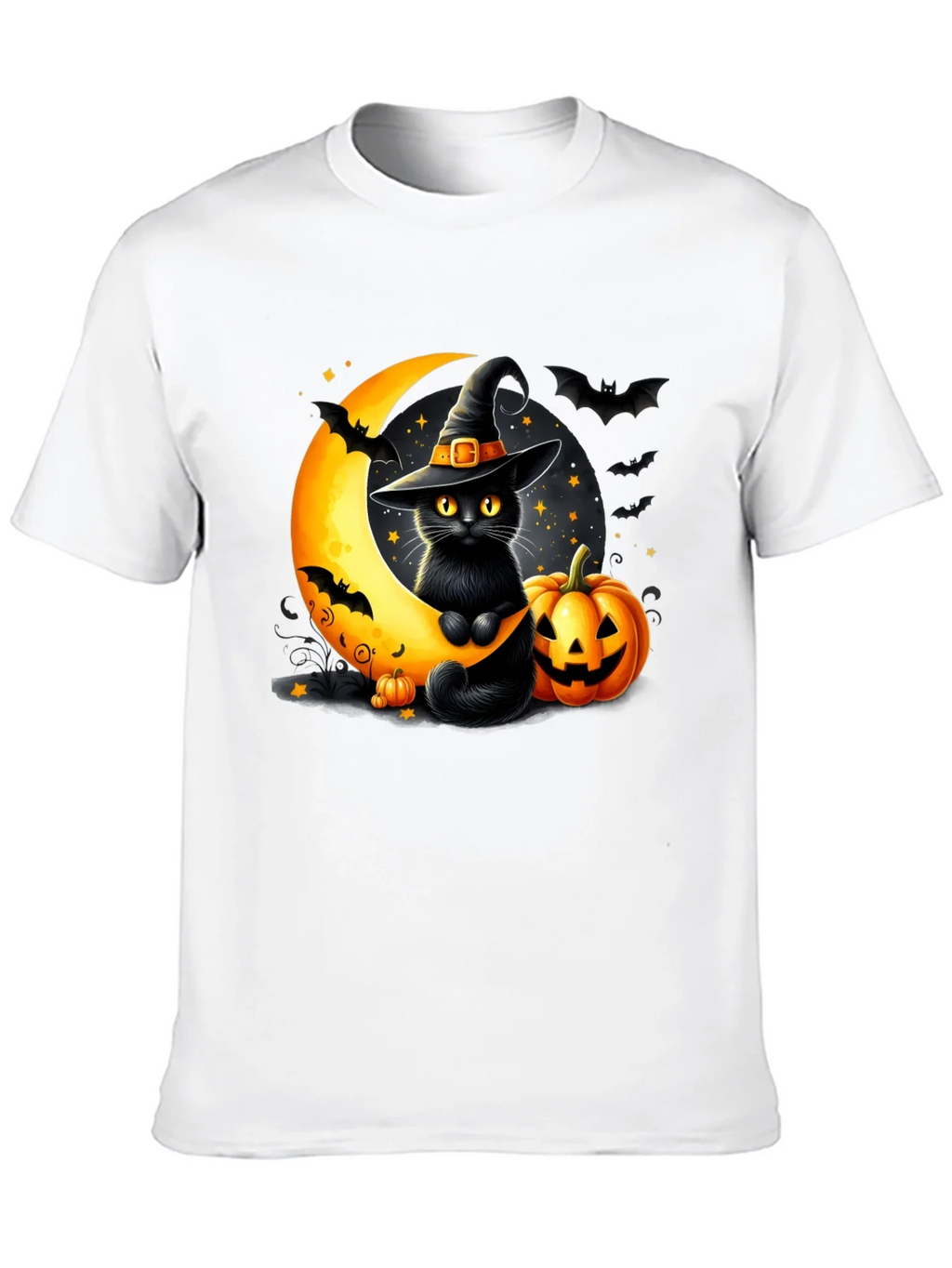 Halloween Cat Moon T-Shirt
