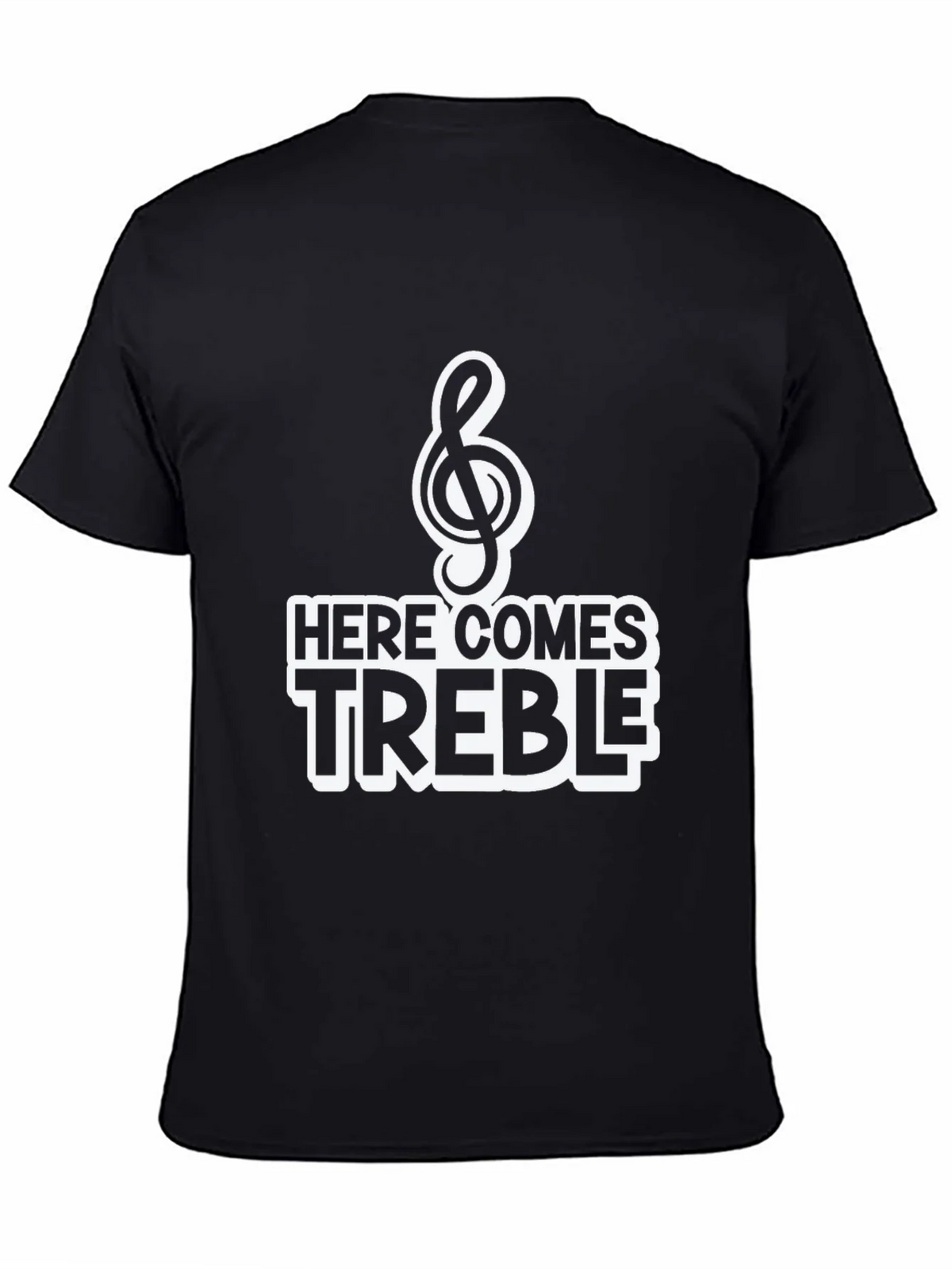 Here Comes Treble Black Graphic Tee