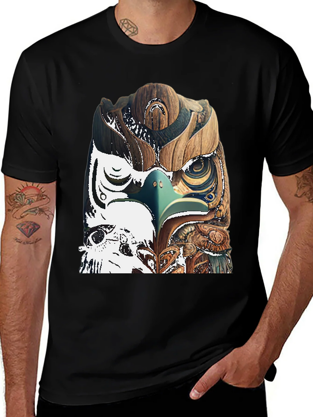 Wood Owl Graphic Tee - Unique Nature Style