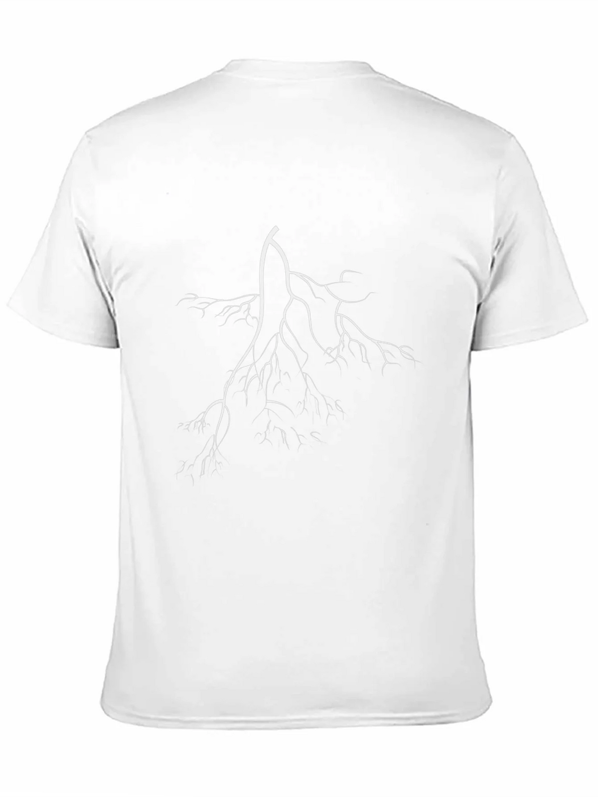 Black T-Shirt with White Lightning Bolt Graphic